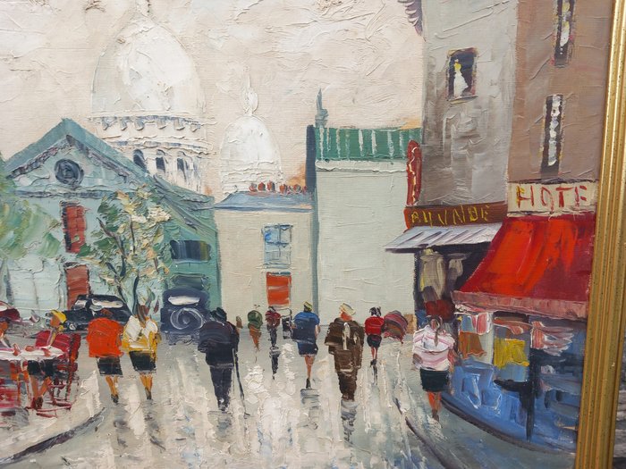 Wilhelmus Joseph Morie Enneki (1933) - Gezicht op Parijs met Sacre Coeur