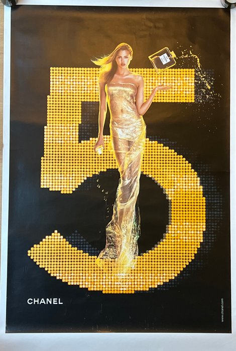 JP Goude - poster pubblicitario- CHANEL N5 (ESTELLA Warren)- telato