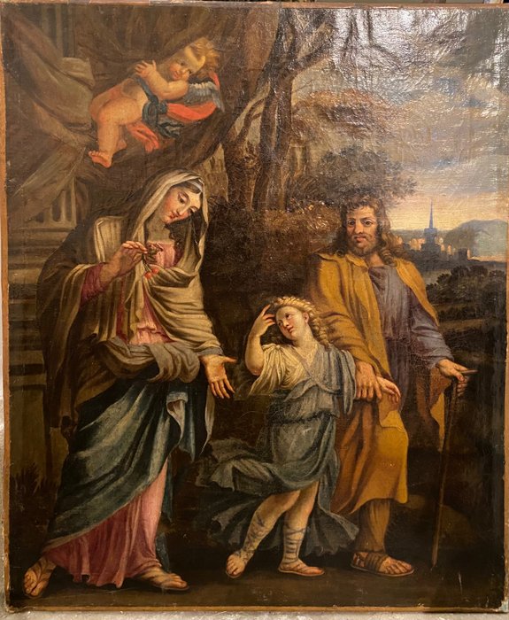 Suiveur de Nicolas Colombel (1644-1717) - La Sainte famille