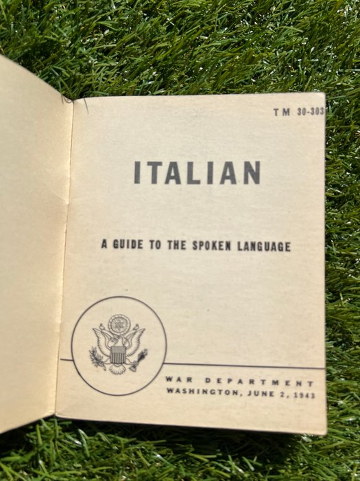 War Department - Official WW2 US Army Soldiers Italian Language Guide - Airborne - Ranger - Sicily - Italy - 1943