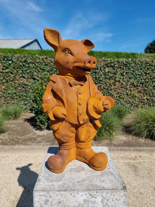 Statuette - XL dressed pig - Jern