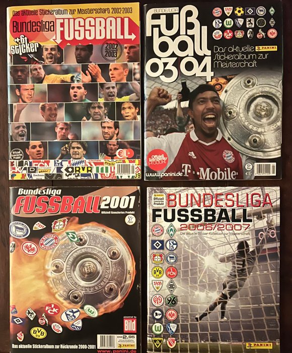 Panini - Bundesliga Fussball Germany 2001 to 2007 - 2 Complete Album + 2 Incomplete Album