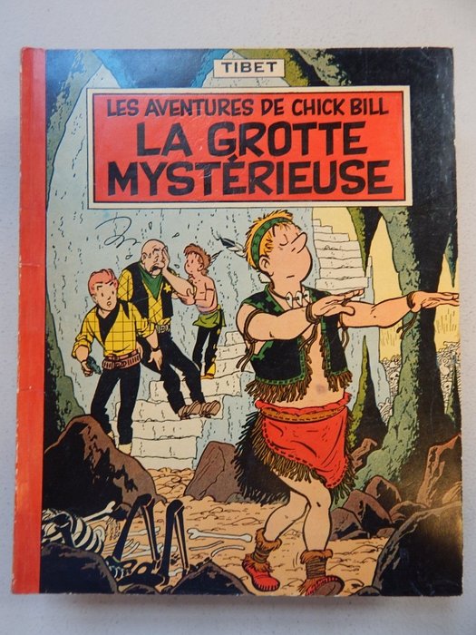 Chick Bil T8 - La Grotte mystérieuse - B - 1 Album - Første belgiske udgave - 1958