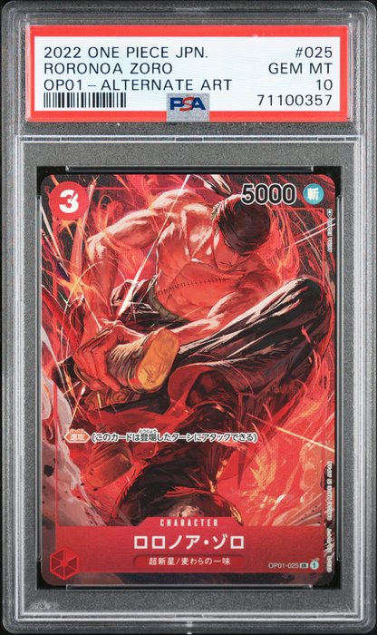 One Piece - 1 Graded card - One Piece - Zoro - PSA 10