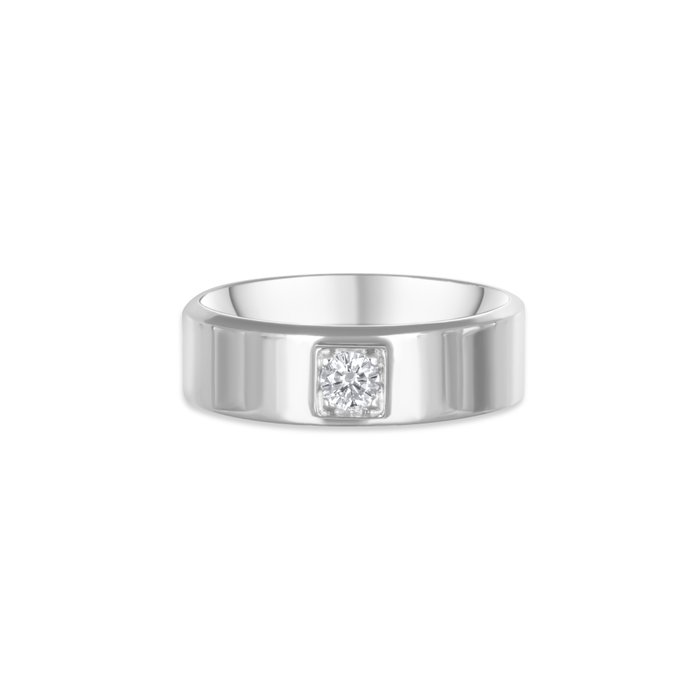 Ring - 18 kraat Hvidguld -  0.15ct. tw. Diamant (Natur)