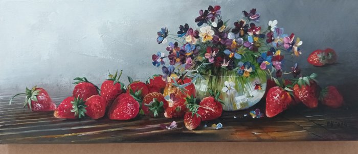 Alexander Nakonechnyi (XX-XXI) - Strawberries and violets