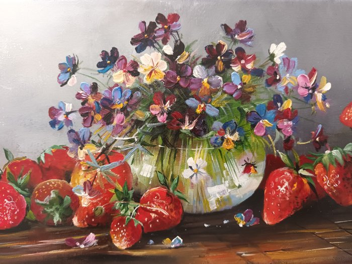 Alexander Nakonechnyi (XX-XXI) - Strawberries and violets