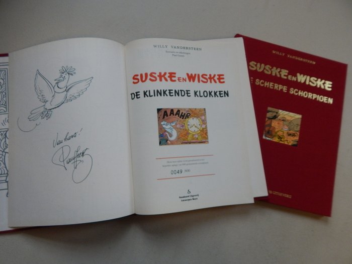 Suske en Wiske 231 + 233 - Luxe uitgave + uitgewerkte fantekening Paul Geerts - 2 x deluxe album - Første udgave - 1992