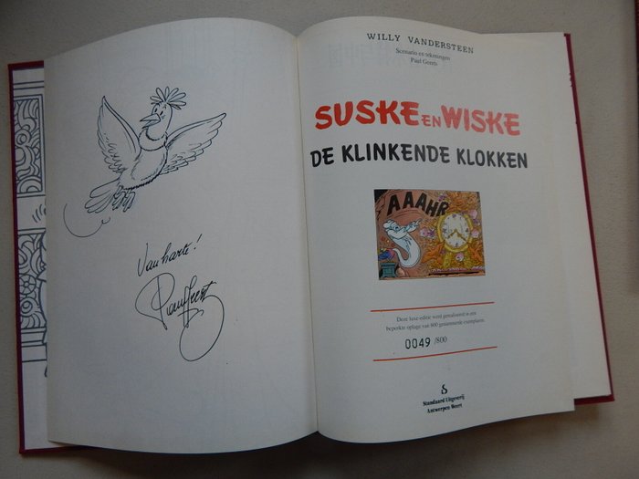 Suske en Wiske 231 + 233 - Luxe uitgave + uitgewerkte fantekening Paul Geerts - 2 x deluxe album - Første udgave - 1992