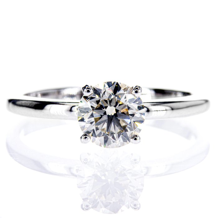 Ingen mindstepris - Forlovelsesring - 14 karat Hvidguld -  123ct tw Diamant (Natur)