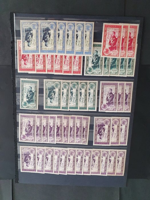 Monaco 1950/1959 - Monaco 1950/1959 Parti og lager på 10 år, alle undersøgt, komplet serie MNH**-MH* som er - Yvert 2023