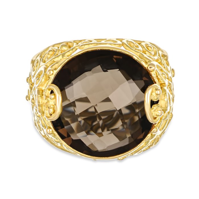 Ring - 18 kraat Gulguld -  15.00ct. tw. Topas