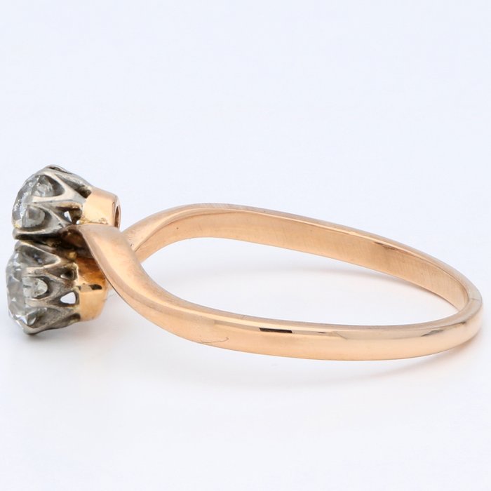 Ingen mindstepris - Ring - 14 karat Rosaguld Diamant (Natur)