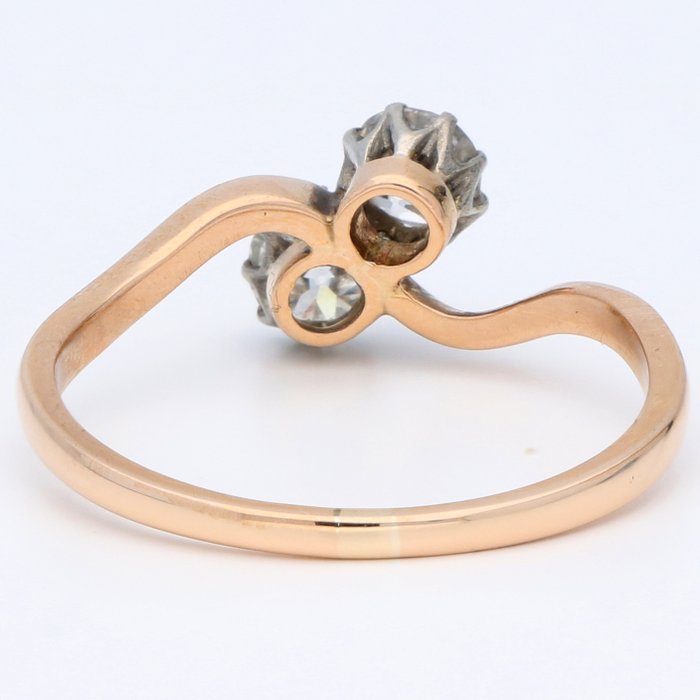 Ingen mindstepris - Ring - 14 karat Rosaguld Diamant (Natur)