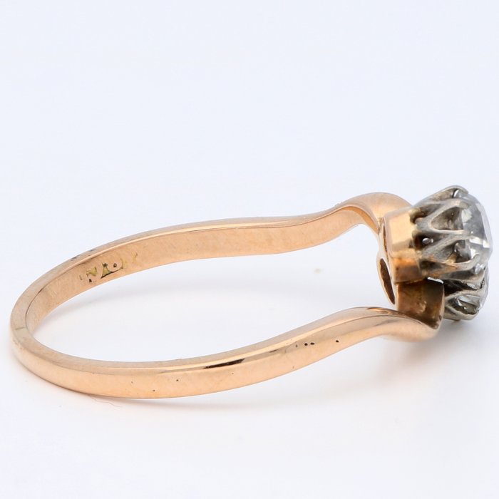 Ingen mindstepris - Ring - 14 karat Rosaguld Diamant (Natur)