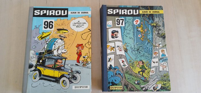 Spirou (magazine) Recueil Nr 96 + 97 - SPIROU Album du journal - 2 Albums - Første udgave - 1965