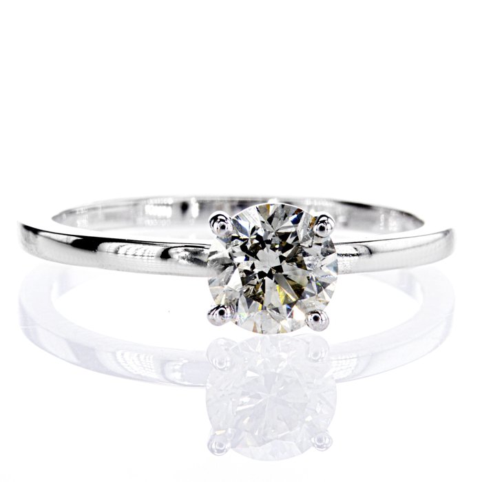 Ingen mindstepris - Forlovelsesring - 14 karat Hvidguld -  101ct tw Diamant (Natur)