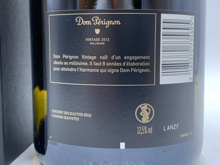 2013 Dom Pérignon - Champagne Brut - 1 Flaske (0,75L)