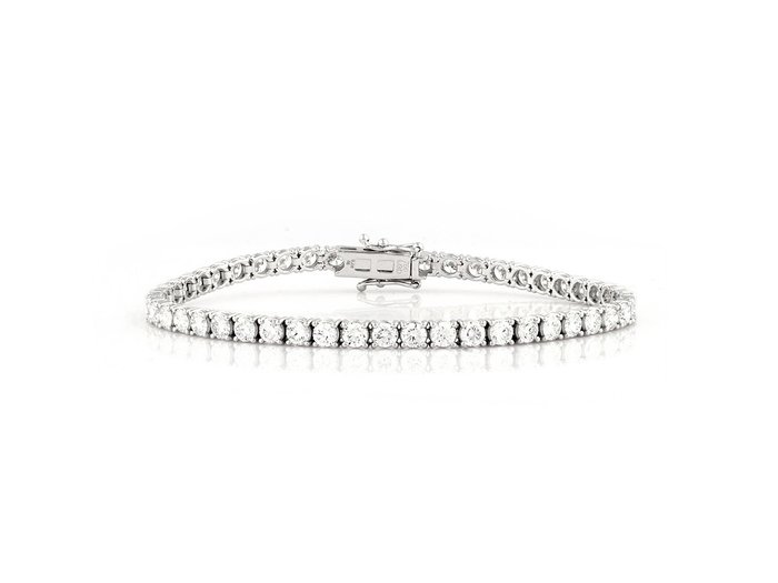 Armbånd - 18 kraat Hvidguld -  6.15ct. tw. Diamant (Laboratoriedyrket)