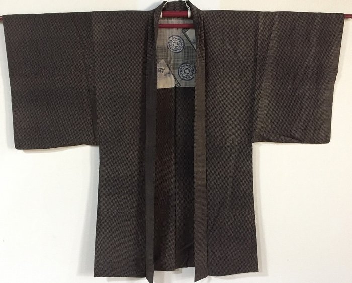 Signeret landskab / japansk vintage kimono 羽織 HAURI-jakke - Silke - Japan - Showa periode - Heisei periode