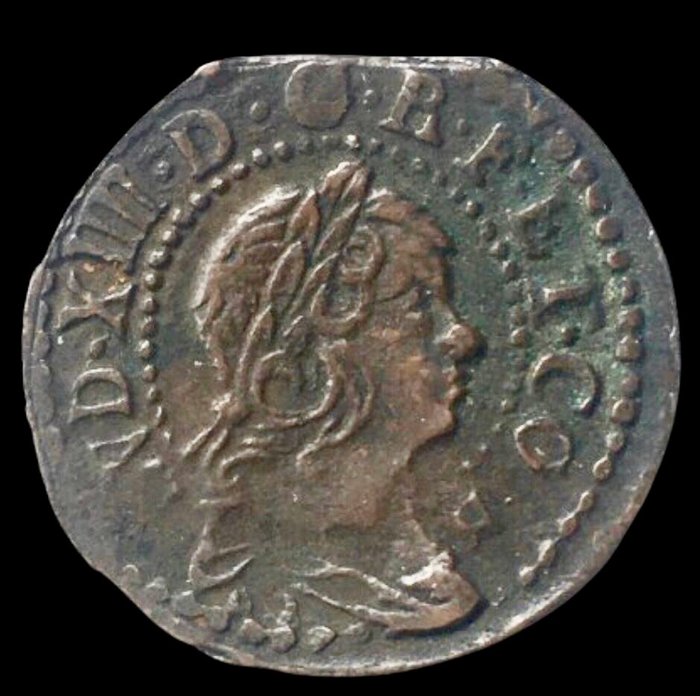 Spanien. Ludvig 14. (1643-1715). Seiseno - 1650 - Barcelona - (R737)  (Ingen mindstepris)