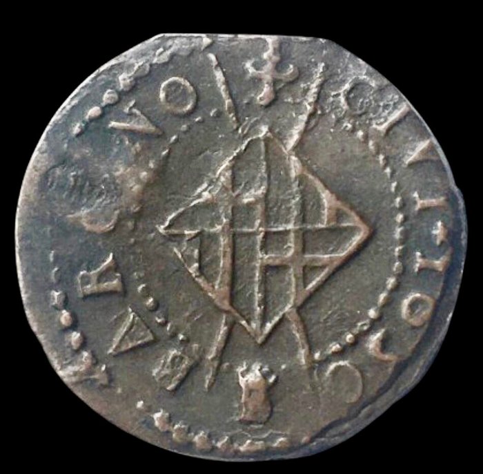 Spanien. Ludvig 14. (1643-1715). Seiseno - 1650 - Barcelona - (R737)  (Ingen mindstepris)