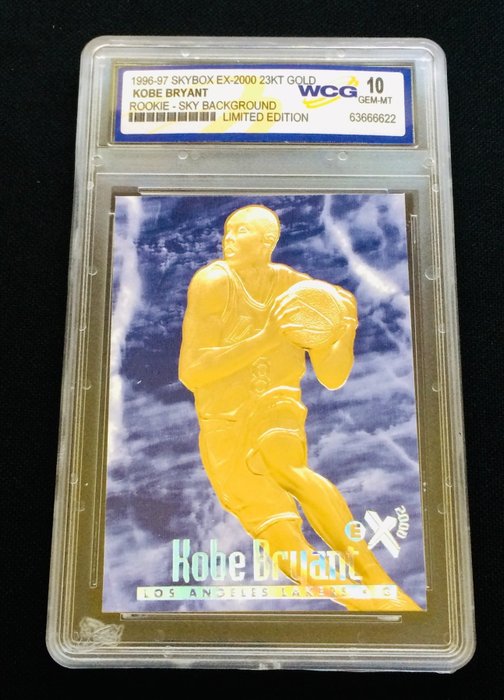 1996/97 Skybox EX-2000 - 23KT Gold Kobe Bryant Rookie - 23KT Gold - Limited Edition WCG 10 - 1 Graded card