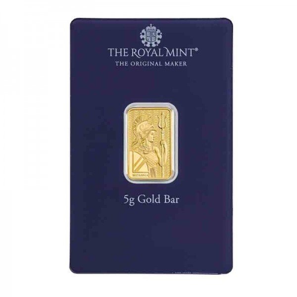 5 gram - Guld 999 - Royal Mint – Britannia "Best Wishes" - Forseglet