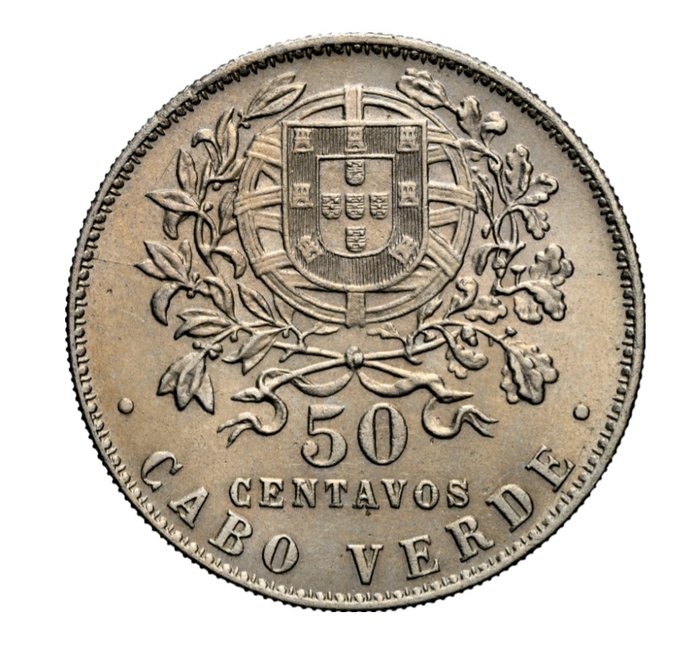 Portugisisk Kap Verde. Republic. 50 centavos 1930 - NGC - MS63 - Muito Rara