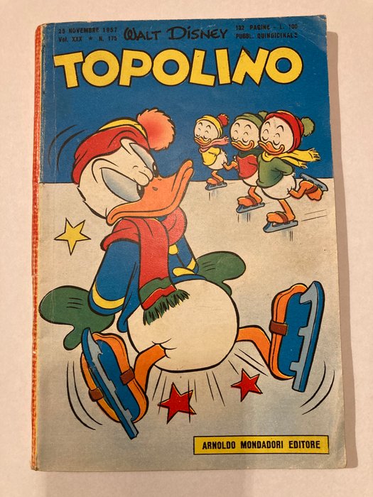 Topolino - nn. 165-175-183 con bollini - 3 Comic - Første udgave - 1957/1958