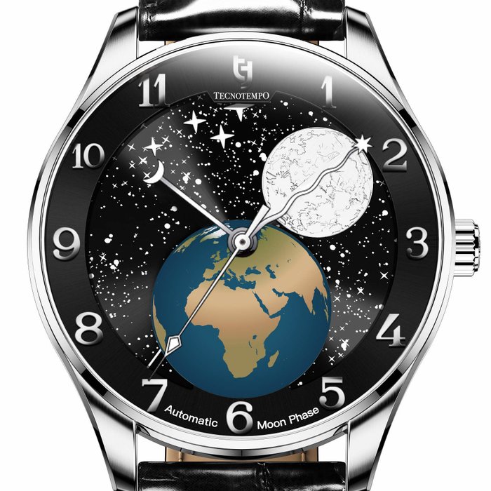 Tecnotempo - Automatic "Eclipse" Moon Phase - - Ingen mindstepris - TT.50EC.B (black dial) - Mænd - 2011-nu