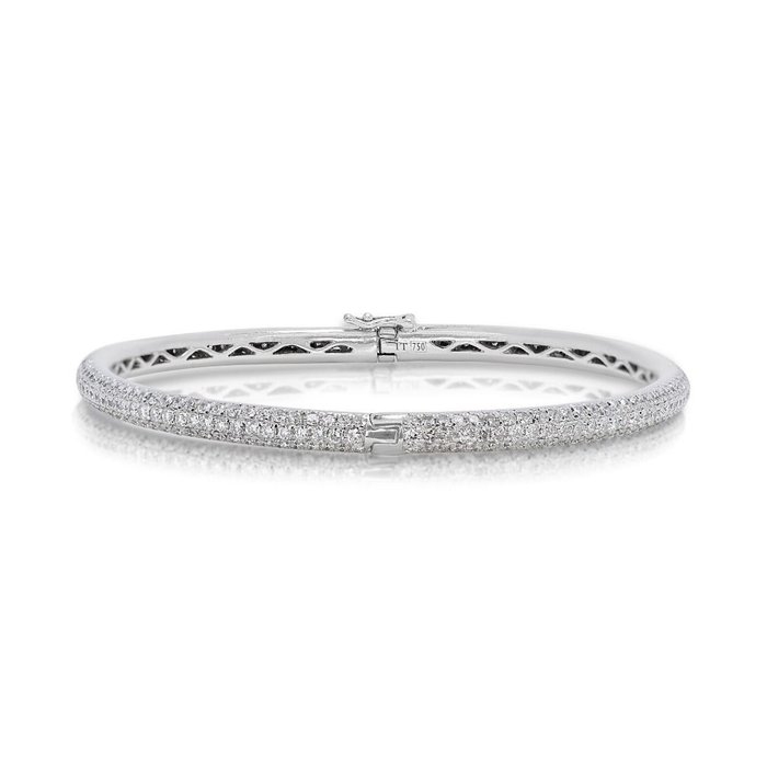 Armbånd - 18 kraat Hvidguld -  3.80ct. tw. Diamant (Natur)