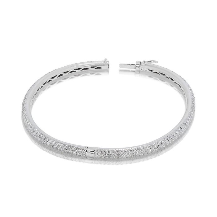 Armbånd - 18 kraat Hvidguld -  3.80ct. tw. Diamant (Natur)