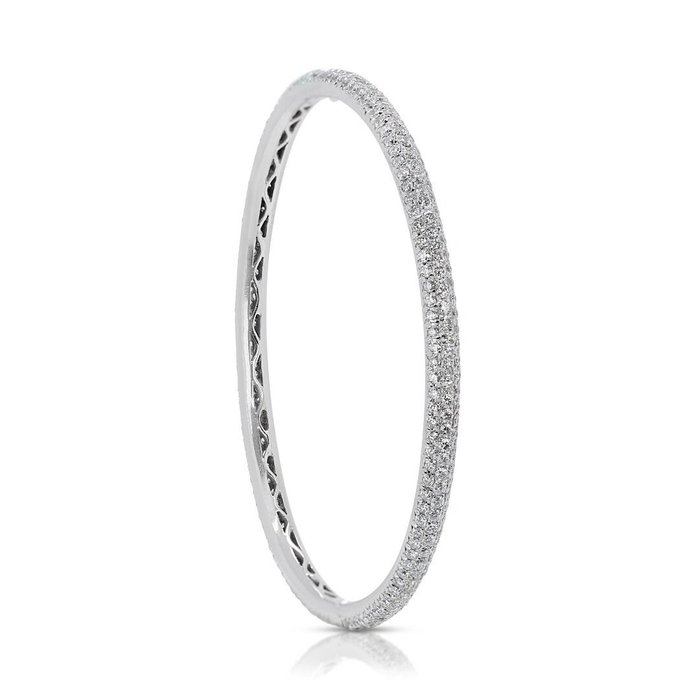 Armbånd - 18 kraat Hvidguld -  3.80ct. tw. Diamant (Natur)