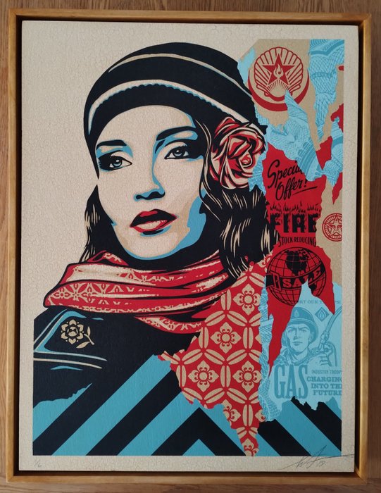 Shepard Fairey (OBEY) (1970) - Fire Sale (wood panel 1/6)