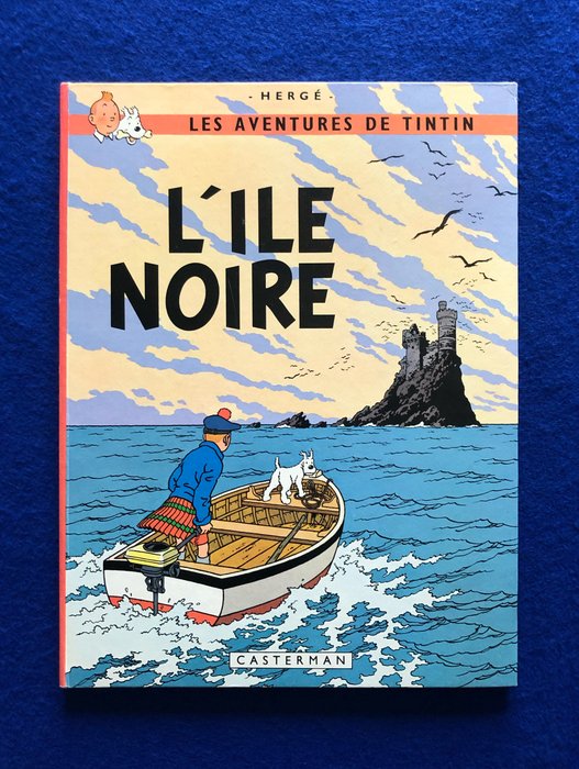 Tintin T7 - L'île noire (B36) - C - Version redessinée par Bob de Moor - 1 Album - Første udgave - 1966