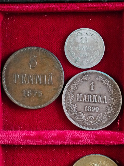 Finland. Lot van 41 munten, 1875-1976  (Ingen mindstepris)