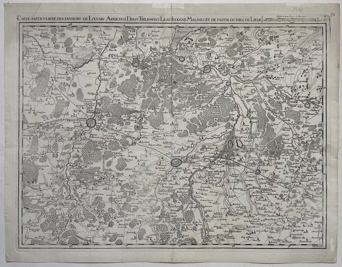 Belgien - Leuven Aarschot Diest Mechelen St Truiden; Covens  Mortier naar EH Fricx - Carte particuliere des environs de Louvain Aerschot Diest Tirlemont  - 1701-1720