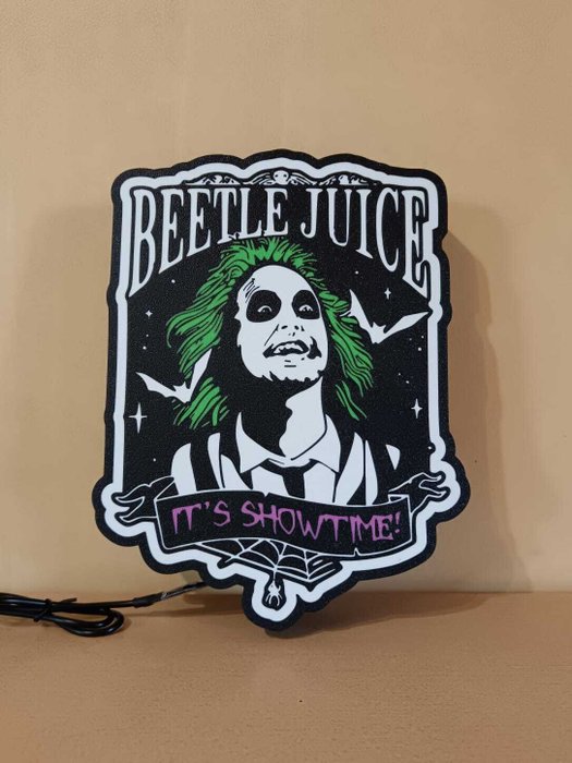 Lysskilt - Beetle juice - Plast