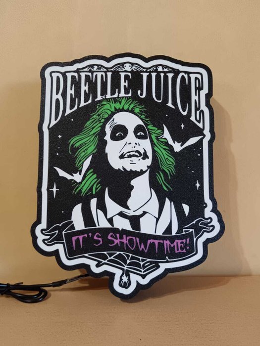 Lysskilt - Beetle juice - Plast