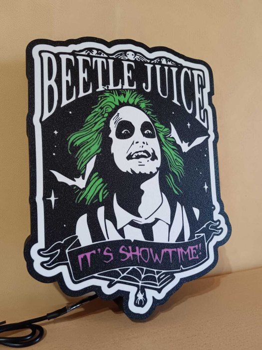 Lysskilt - Beetle juice - Plast