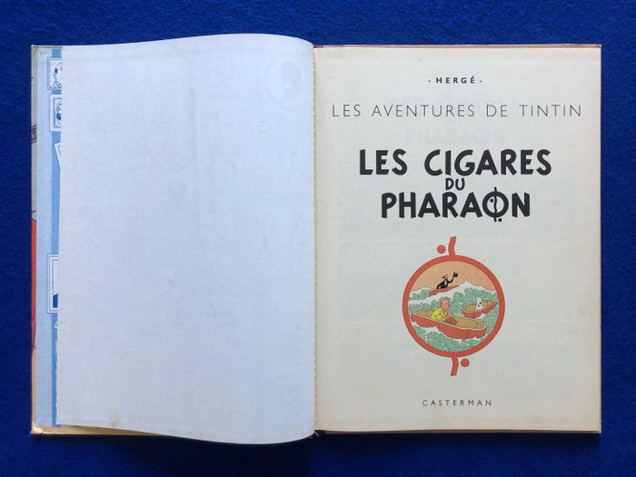 Tintin T4 - Les Cigares du Pharaon (B31 Française) - C - 1 Album - Genoptryk - 1962