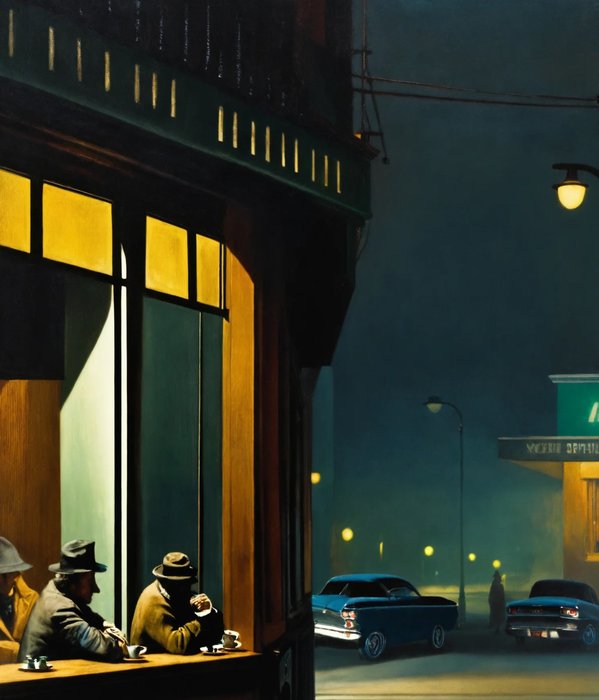 RINGER - Hommage à Hopper "Nighthawks" #4 (XXL)