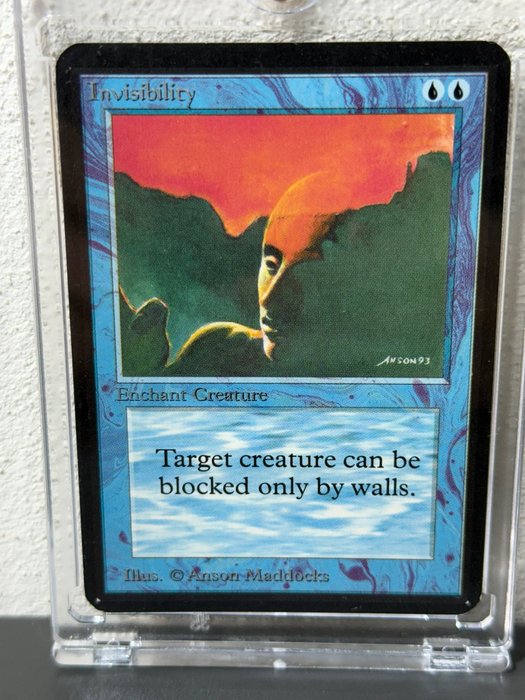 Wizards of The Coast - 1 Card - Invisibility, Limited Edition Alpha, Near Mint