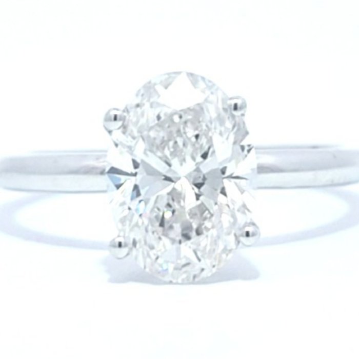 Ingen mindstepris - Ring - 14 karat Hvidguld -  210ct tw Diamant (Laboratoriedyrket) - F VVS2