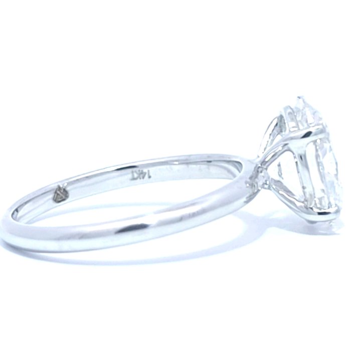 Ingen mindstepris - Ring - 14 karat Hvidguld -  210ct tw Diamant (Laboratoriedyrket) - F VVS2