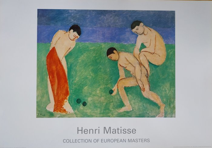 Henri Matisse (after) - 1 Großformatiges Poster 100 x 70 cm  Joueurs de boules (1908)