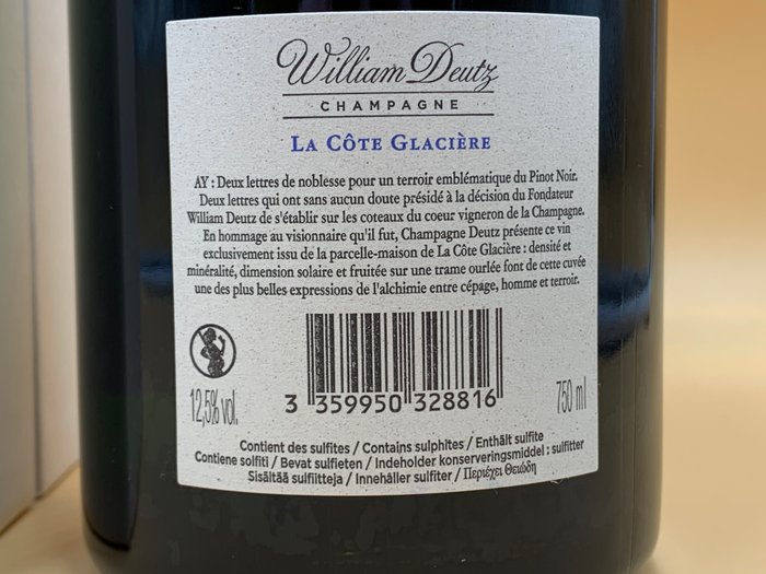 2015 Deutz, Hommage a William Deutz, La Côte Glacière - Champagne - 1 Flaske (0,75L)