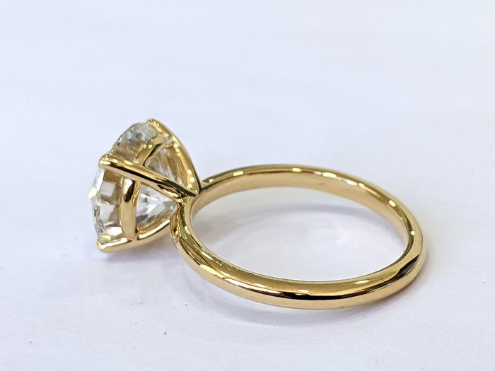 Ingen mindstepris - Ring - 14 karat Gulguld -  4.44ct. tw. Diamant (Laboratoriedyrket) - F VS1 IGI