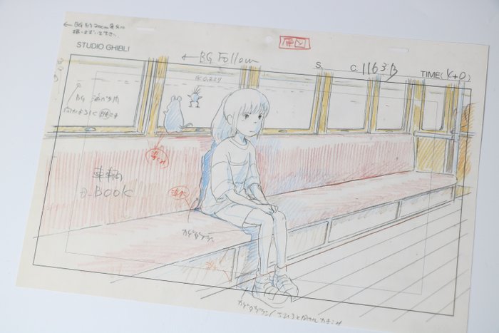 Hayao Miyazaki 宮崎駿 (1941-) Print - Spirited Away from Studio Ghibli - a reproduction cel from Studio Ghibli's iconic animated film Spirited Away (千と千尋の神隠し)